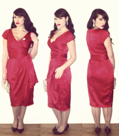 Roxy Vintage Style Pin Up Girl Clothing Red Ava Dress