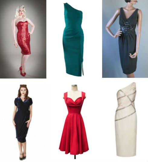 vintage style Christmas party dresses